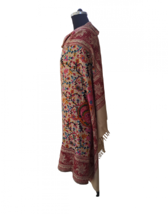 Women shawls flower printed maroon